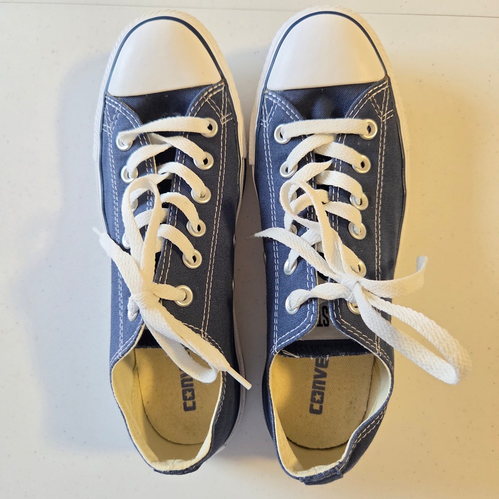Converse Chuck Taylor All Star Low Top Navy Blue Canvas Sneakers Men 6.5 Wmn 8.5 - Picture 9 of 12
